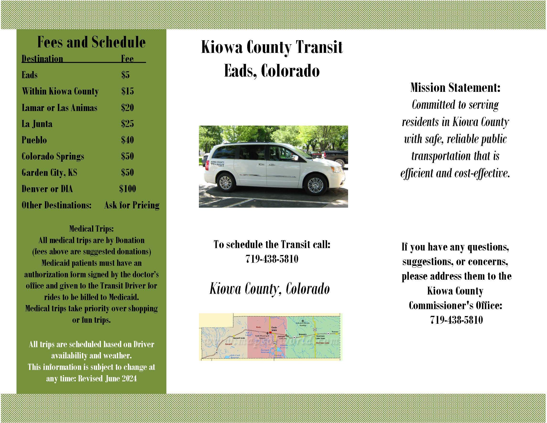 Transit Services Brochure page 1