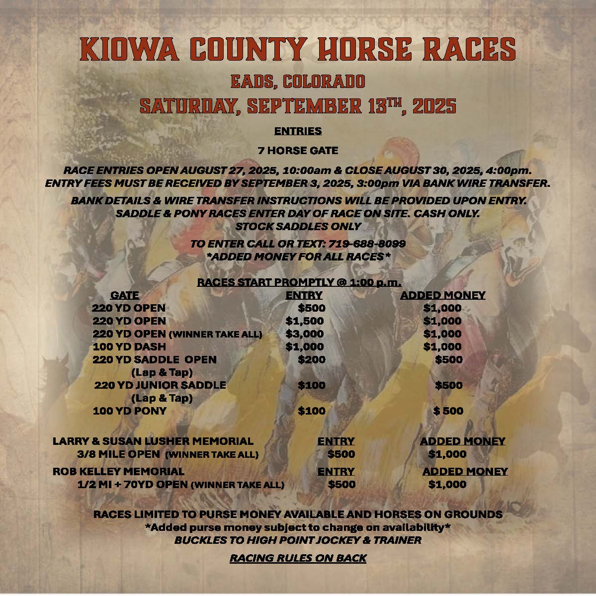 2025 Kiowa County Horse Races