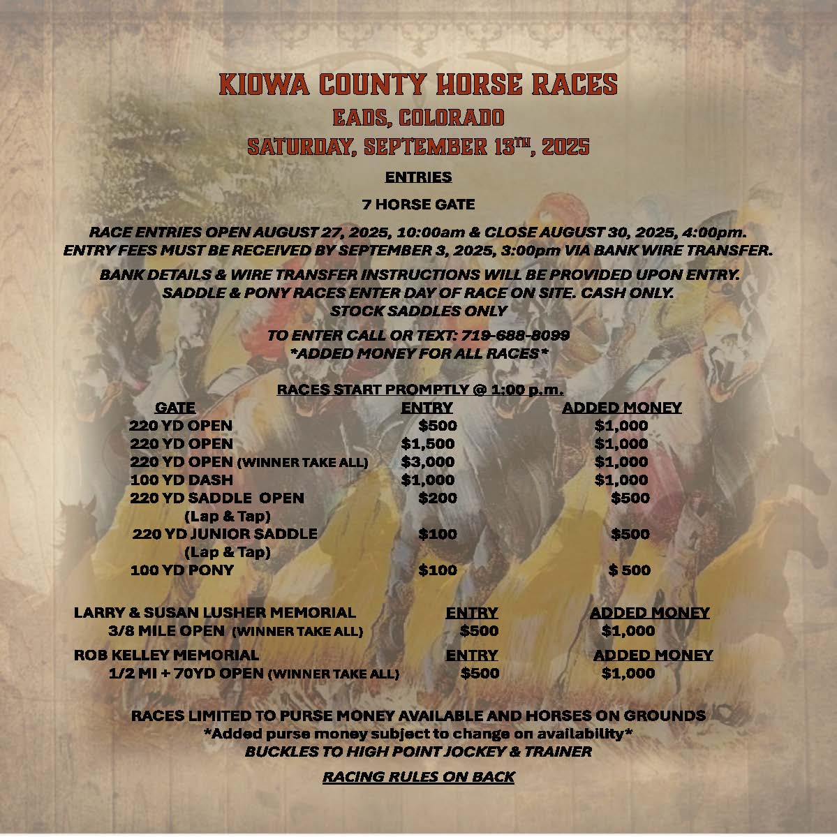 2025 Kiowa County Horse Races