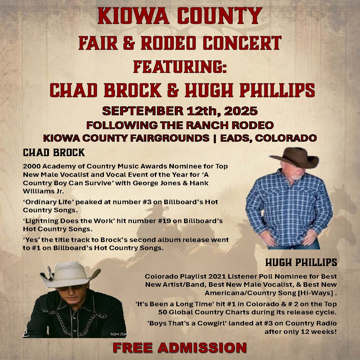 2025 Kiowa County Fair & Rodeo Concert