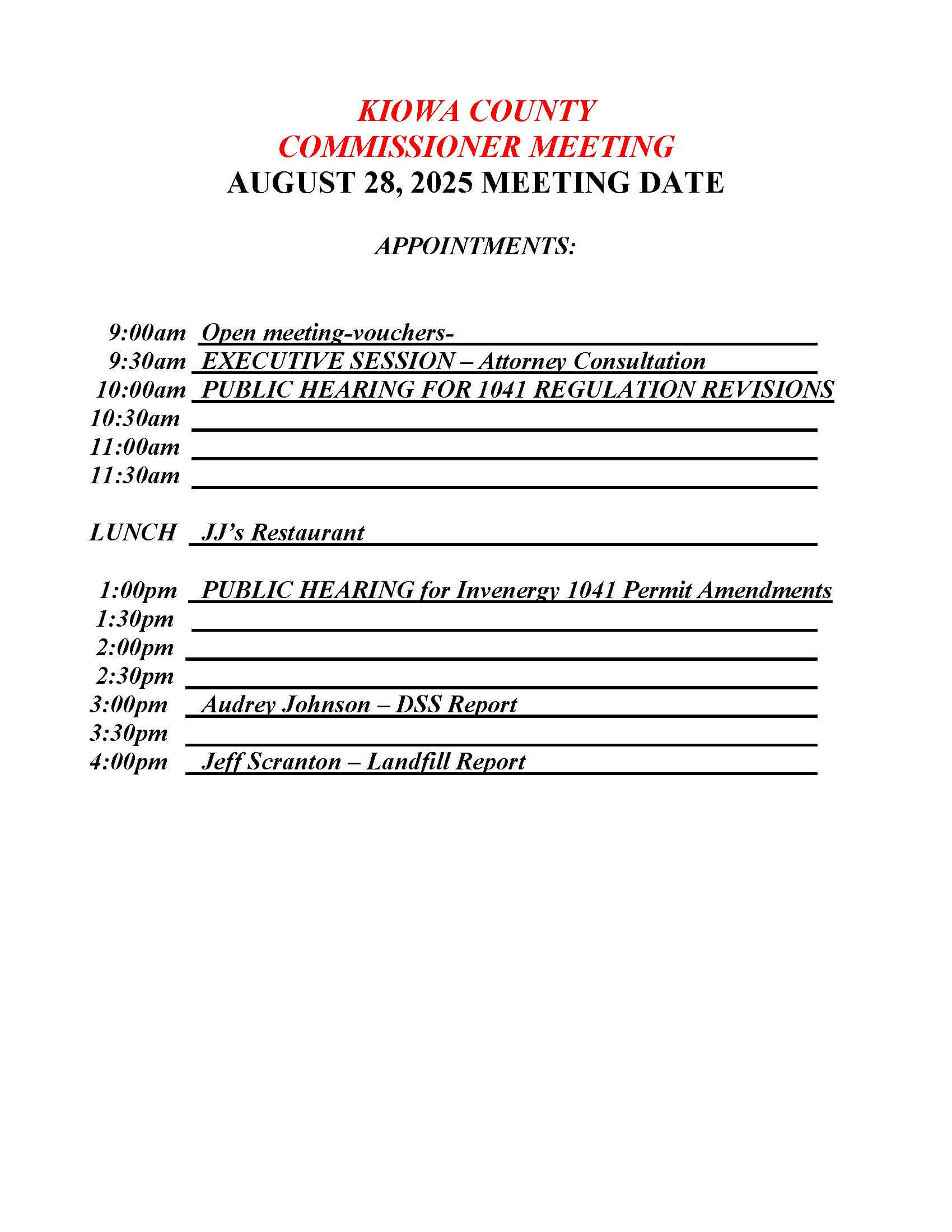BOCC Schedule 8.28.2025