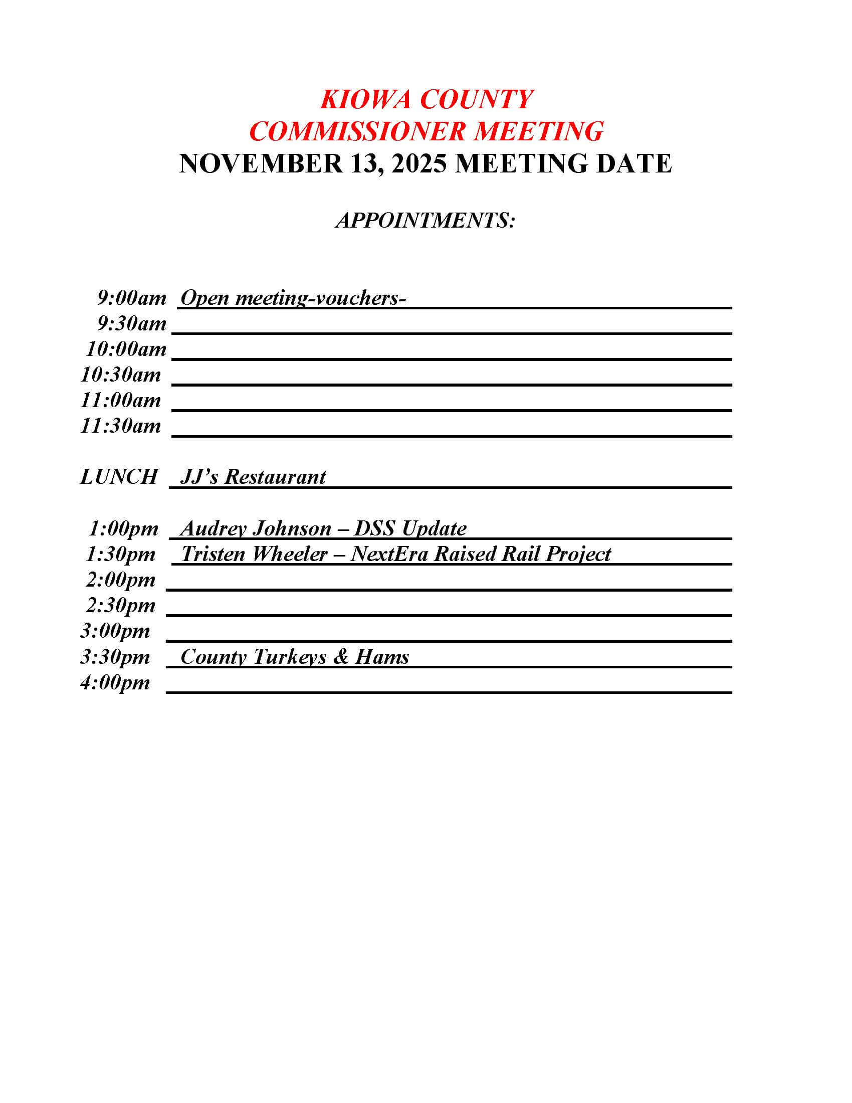 BOCC Schedule 11.13.2025